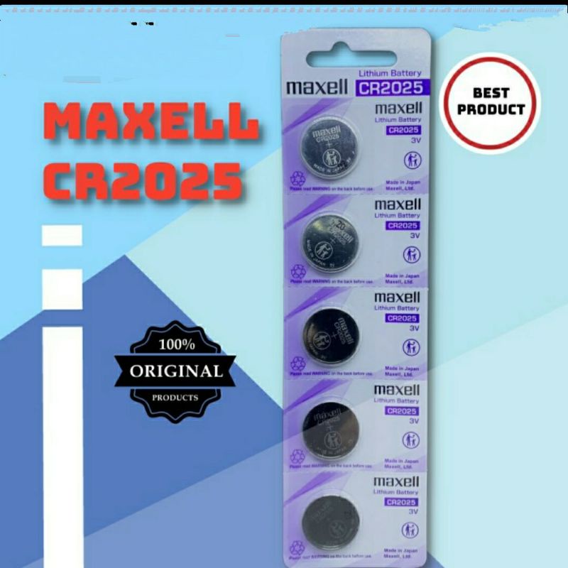 Baterai MAXELL CR2025 CR 2025 ORIGINAL 3 VOLT