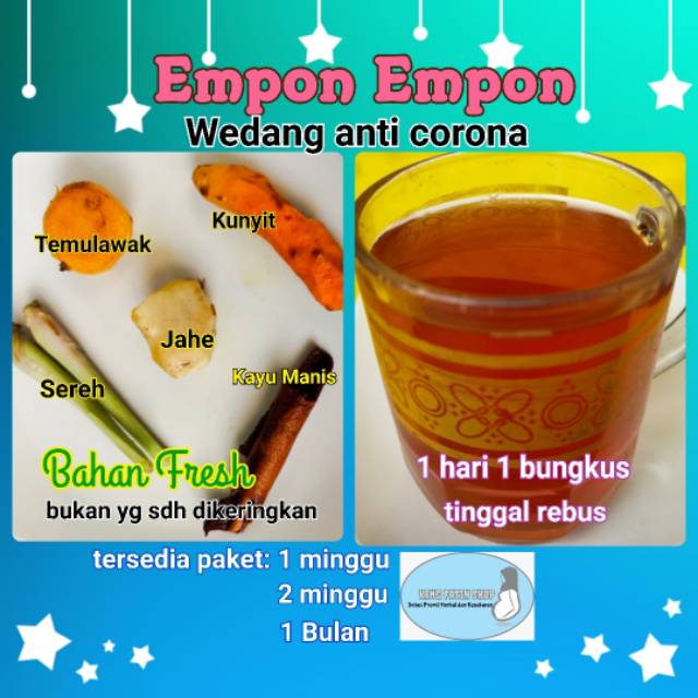

Empon empon herbal fresh wedang anti corona 1 pcs