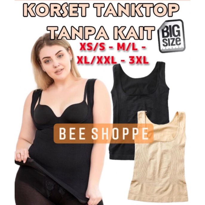 Korset Tanktop TANPA PENGAIT KORSET JUMBO MELAR IMPORT XXL XXXL 2XL 3XL