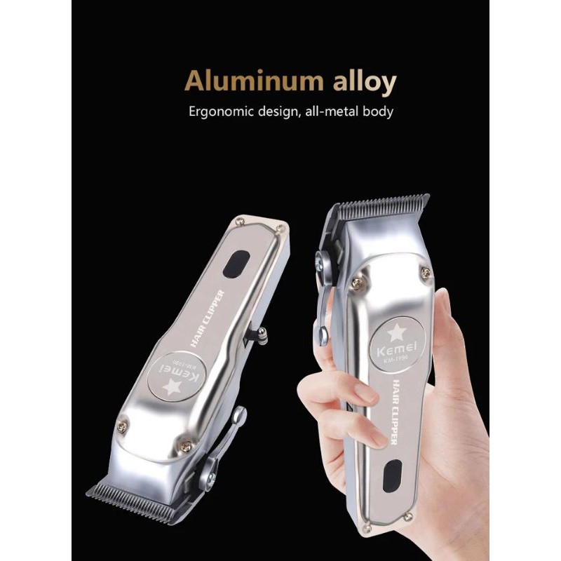 Mesin Cukur Rambut Kemei Kam-1996 Kemei 1996 Original Full Metal Premium