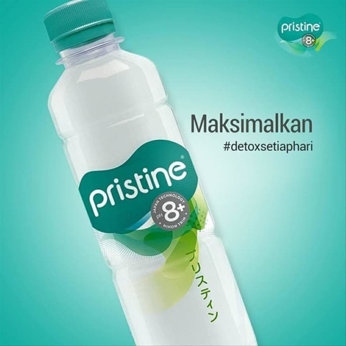 

Pristine 8 Air minum botol aqua Mineral PET 400ml