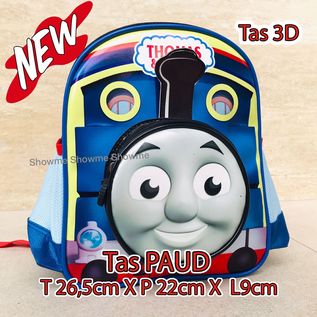 Showme shopee tas ransel anak sekolah PAUD 3D PREMIUM LOCO THOMAS KERETA API