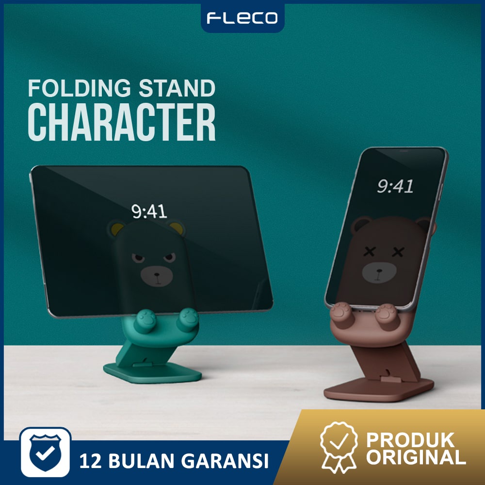 folding stand karakter holder hp meja karakter FLECO PHONE STAND HOLDER HALTER - Garansi 1 Tahun Rusak Ganti Baru