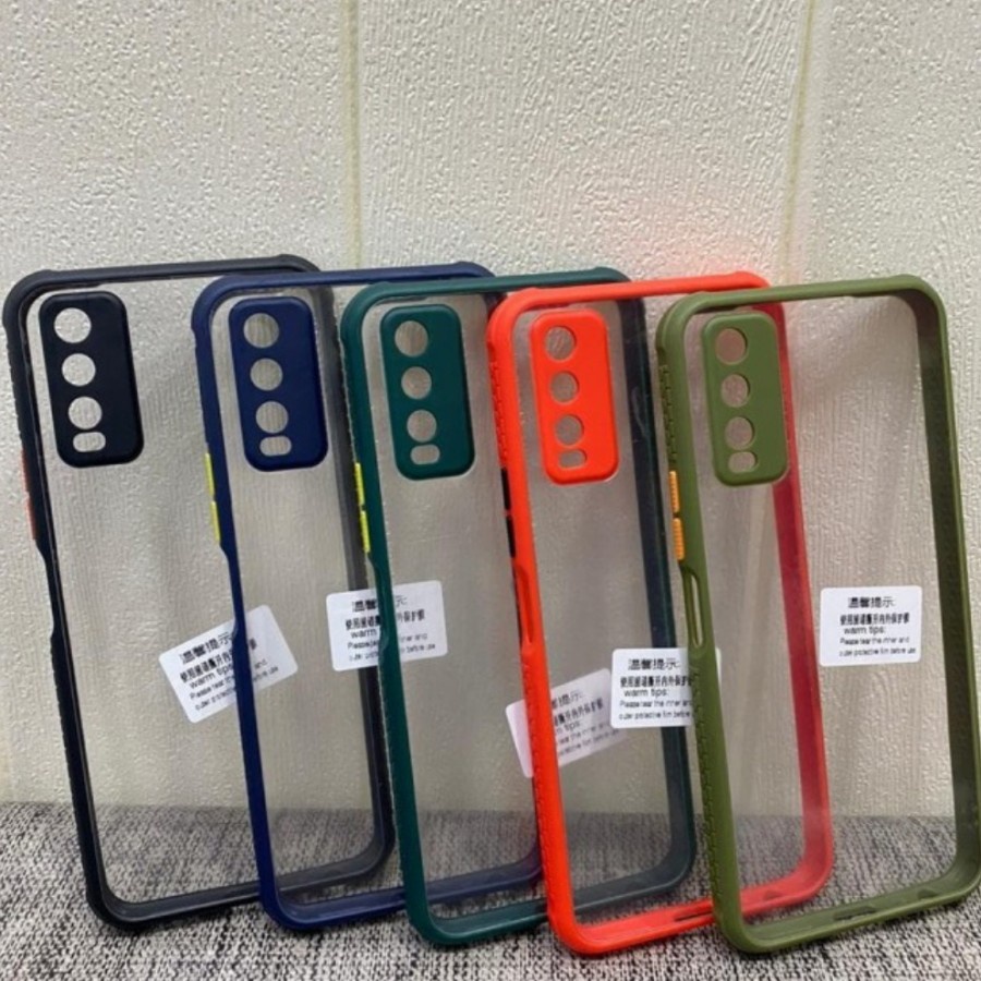 VIVO Y12S Y12S 2021 Y20 Y20S Y20 2021 Y20S G X50 X50 PRO CASE SOFT MIQILIN UME TRANSPARAN HARDCASE FUZE CASING PROTECT CAMERA COVER PELINDUNG KAMERA Y20 S G