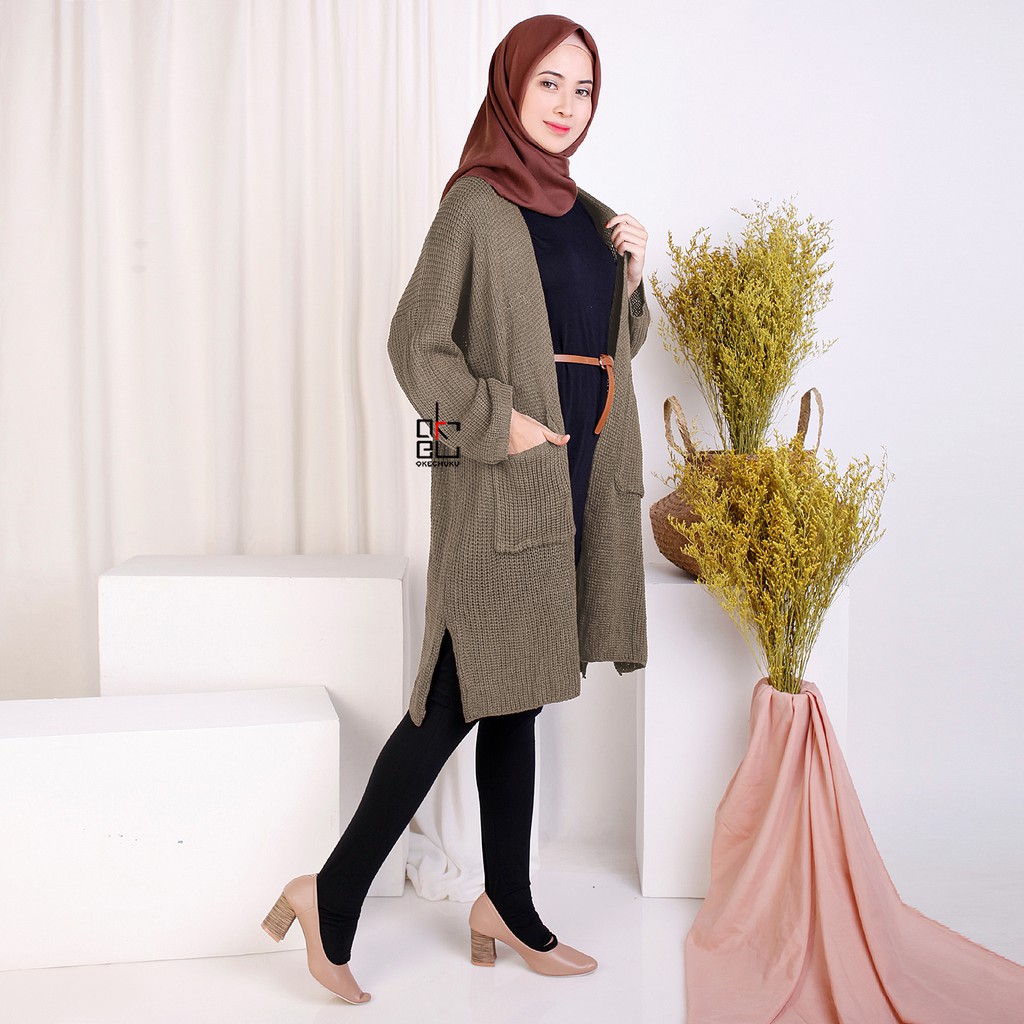 Okechuku LAVELLA LONG CARDIGAN Wanita Outer  Wanita 