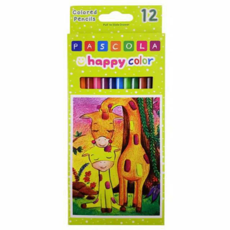 

Pascola Colored Pencils Happy Color 12 FL (Pensil Warna isi 12)