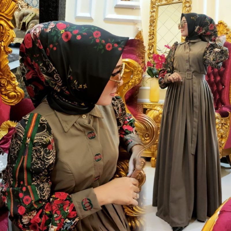 NEW MAXI DRESS WOOLPEACH MIX ORI SHR