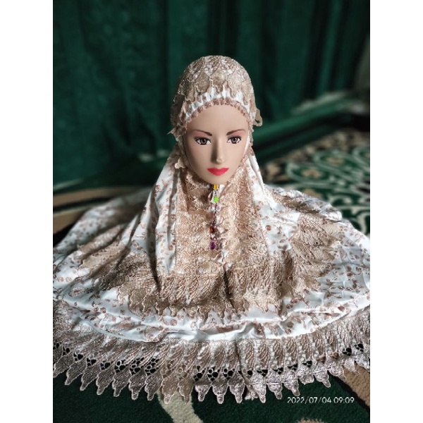 Mukena sutra Jepang prada terusan