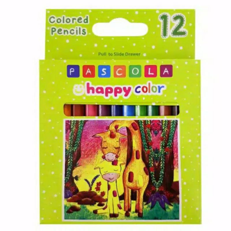 

PASCOLA Happy Color Pencil 12 HL isi 12 Pensil Warna Standard Pen