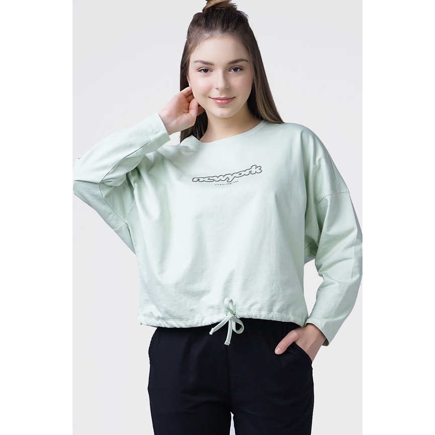 Ninety Degrees Sweater Wanita Azura Sage 34388D1SA
