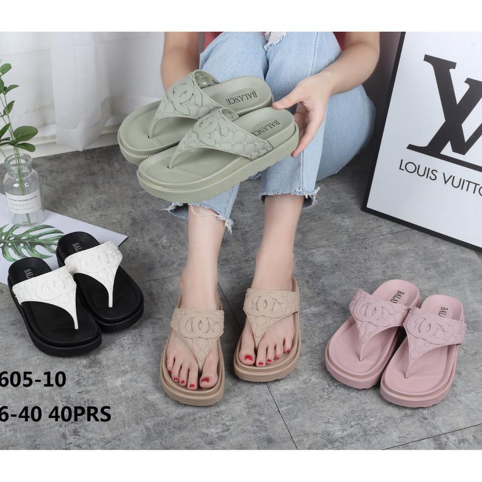 ~ GROSIR SANDAL CEWE~ BALANCE 1605-10 SANDAL JELLY WANITA/WEDGES SANDAL WANITA/SANDAL JEPIT BALANCE