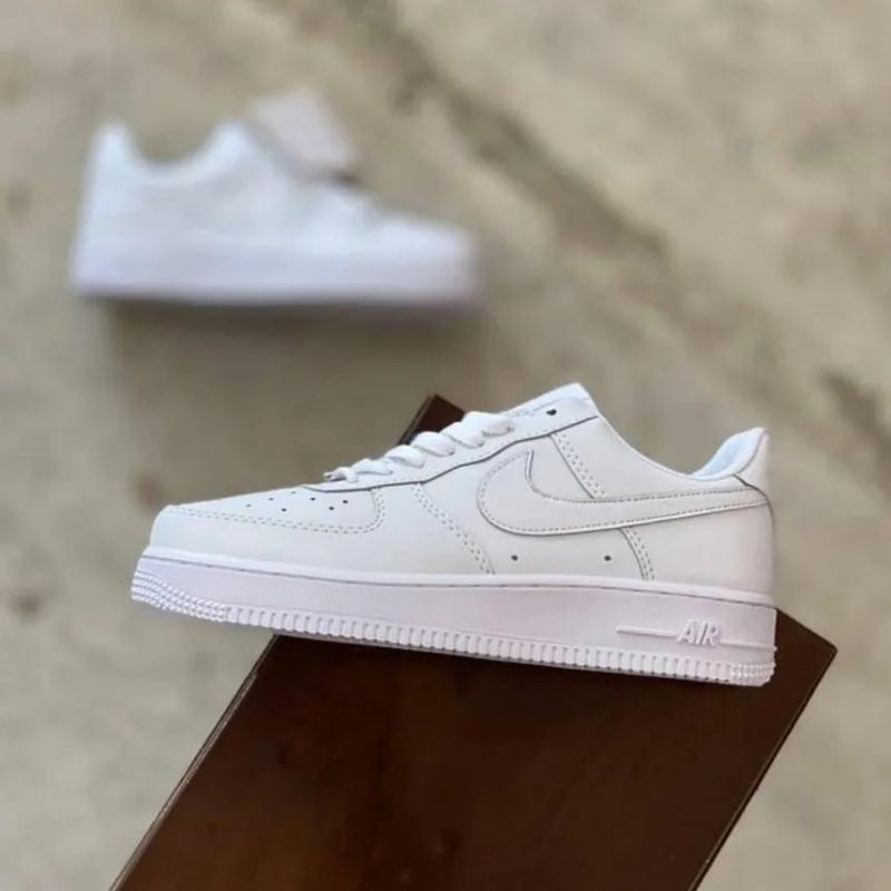 [BISA COD]  NIKE AIRFORCE 1 LOW FULLWHITE KUALITAS IMPORT