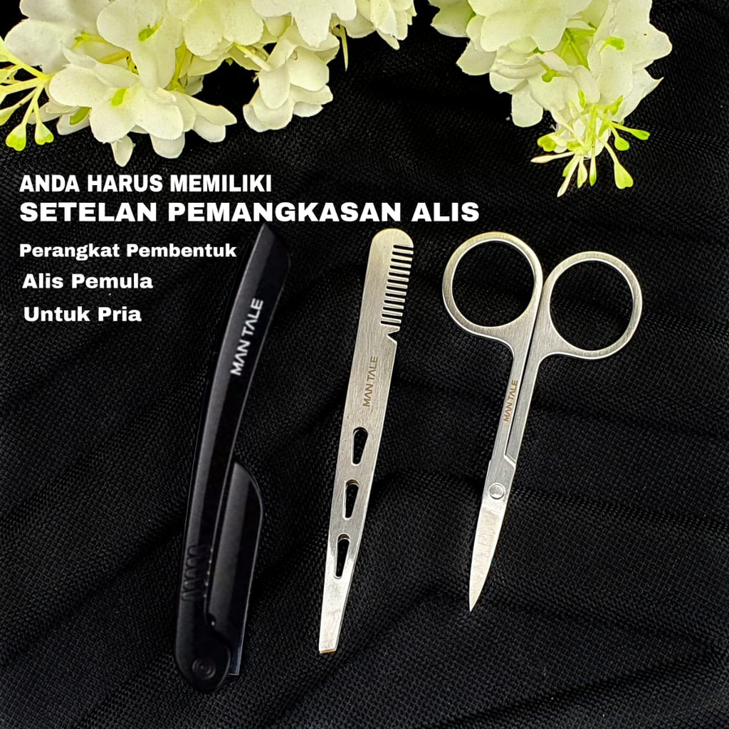 Set Pemangkas Alis Pria Merapikan Alis Eyebrow Trimming Suit