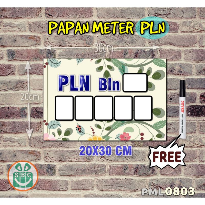 

Stokastik Papan Meter Listrik PLN PAM motif Unik - Flower 03