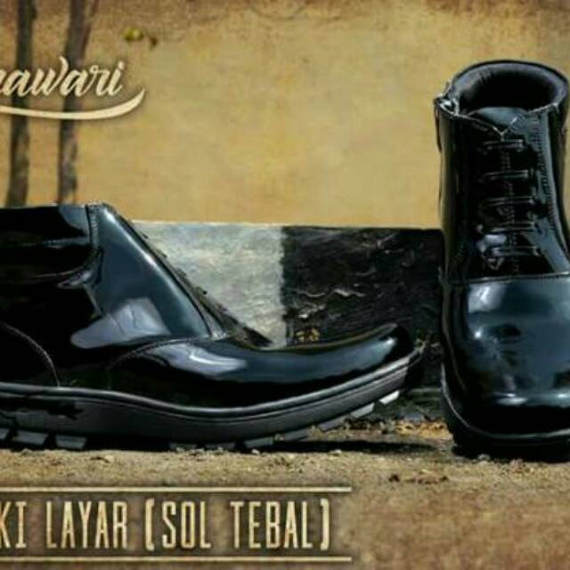 Sepatu pdh layar denawari sol tebal