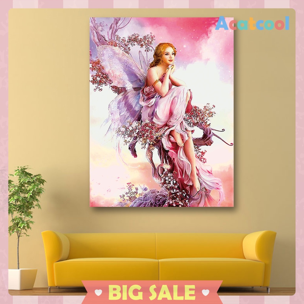 5D Fairy Butterfly DIY Diamond Embroidery Painting Cross Stitch Home Decor