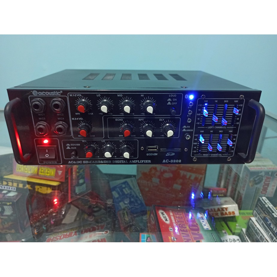 POWER AMPLI MIXING PROFESIONAL KARAOKE ACOUSTIC AC3202 mp3 BLUETOOTH