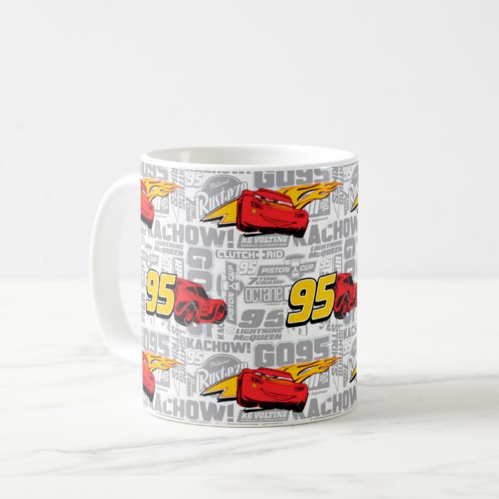 Mug Cangkir Cartoon Cars 3 Lightning McQueen 95 Pattern Wrapping