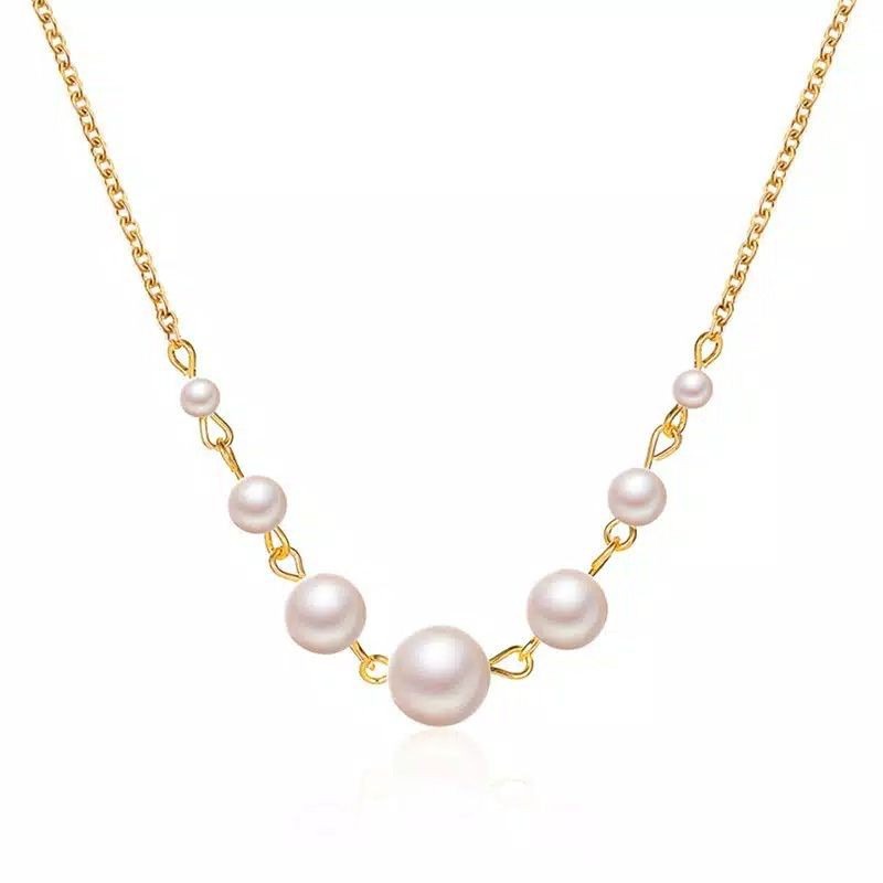 Anne Pearl Korean Necklace Kalung Korea Rantai Mutiara