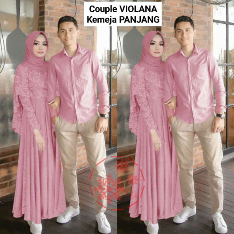 COUPLE VIOLANA/BAJU COUPLE MUSLIM WANITA DAN PRIA/PESTA/GOOD QUALITY