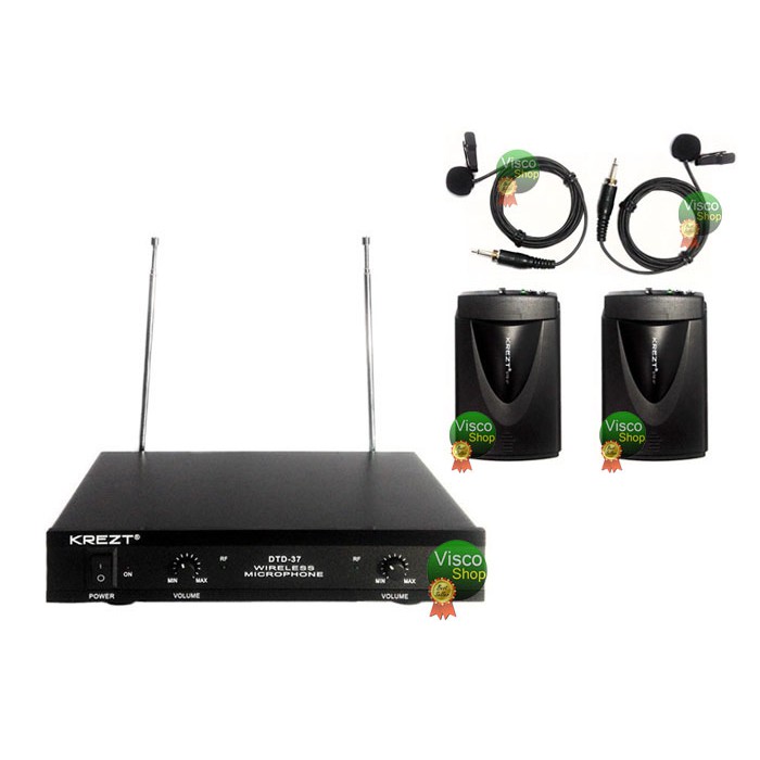 Microphone Wireless Krezt DTD 37  LL - Clip On double