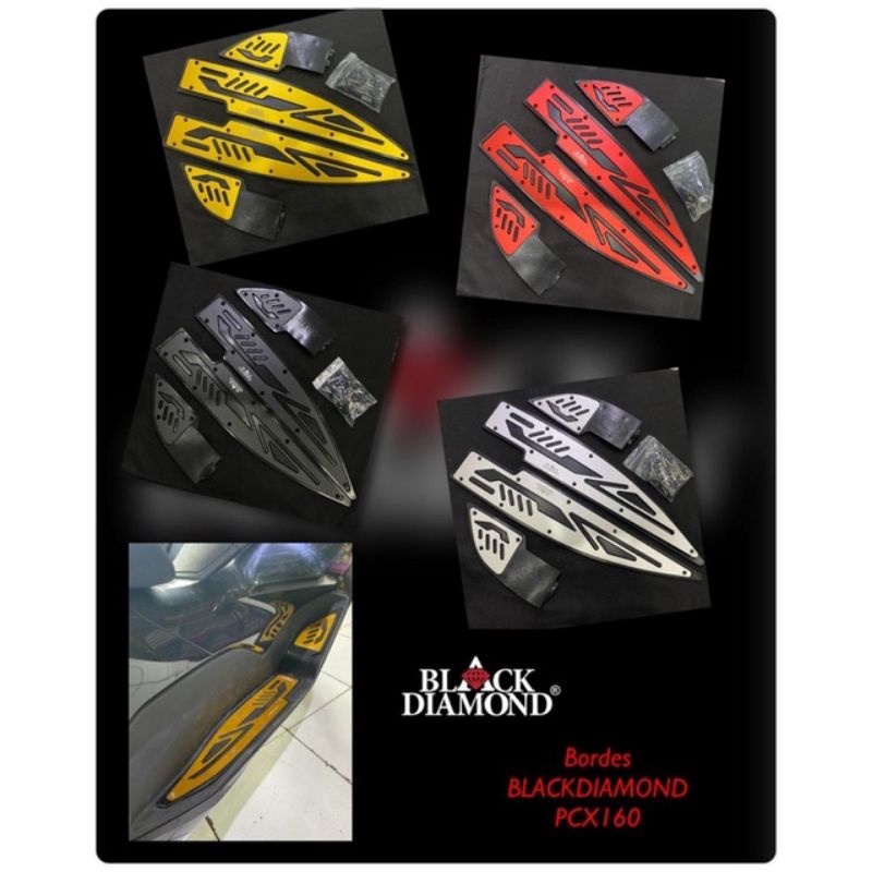 BORDES PIJAKAN KAKI NEW PCX 160 2021 BLACK DIAMAOND