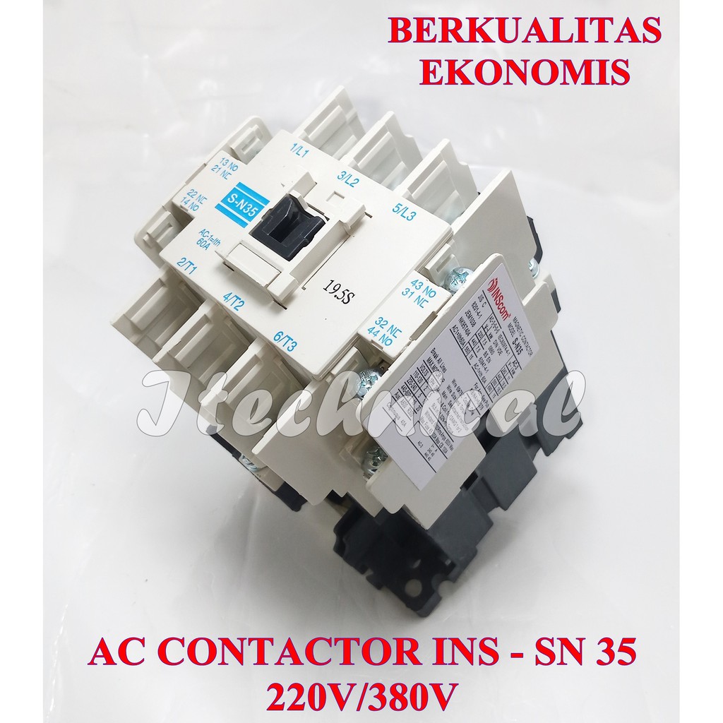 Magnetic Contactor Sn 35 220v 380v Ac Kontaktor Sn 35 220vac 380 Vac Shopee Indonesia