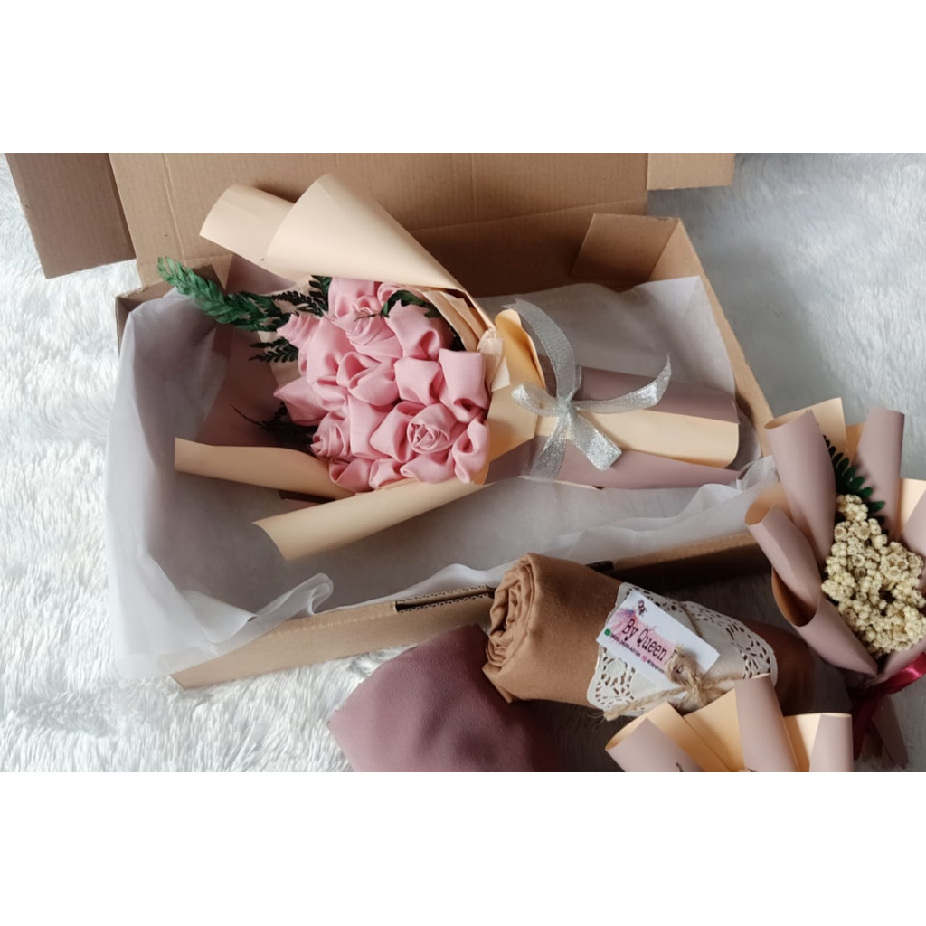 buket hijab / buket bunga hijab /hampers hijab/gift box hijab