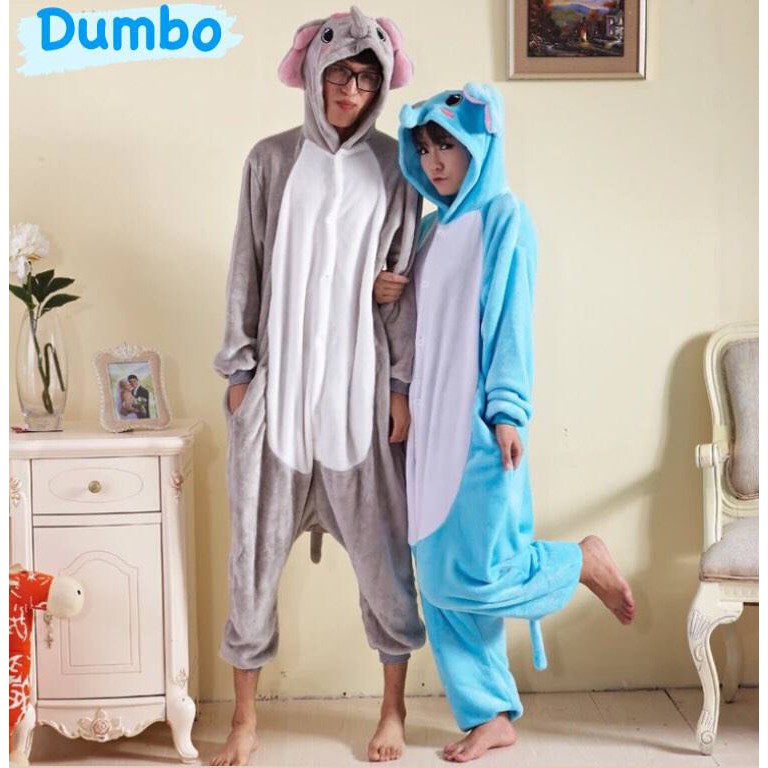 BAJU ONESIE FLYING DUMBO ELEPHANT GAJAH KOSTUM COSPLAY PIYAMA