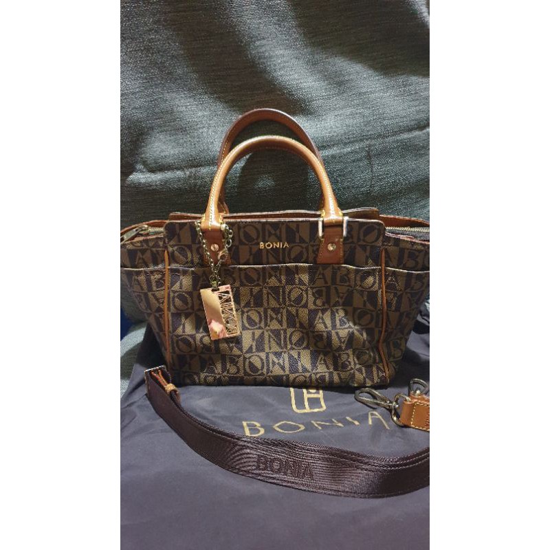 preloved bonia bag original + strap panjang + dustbag