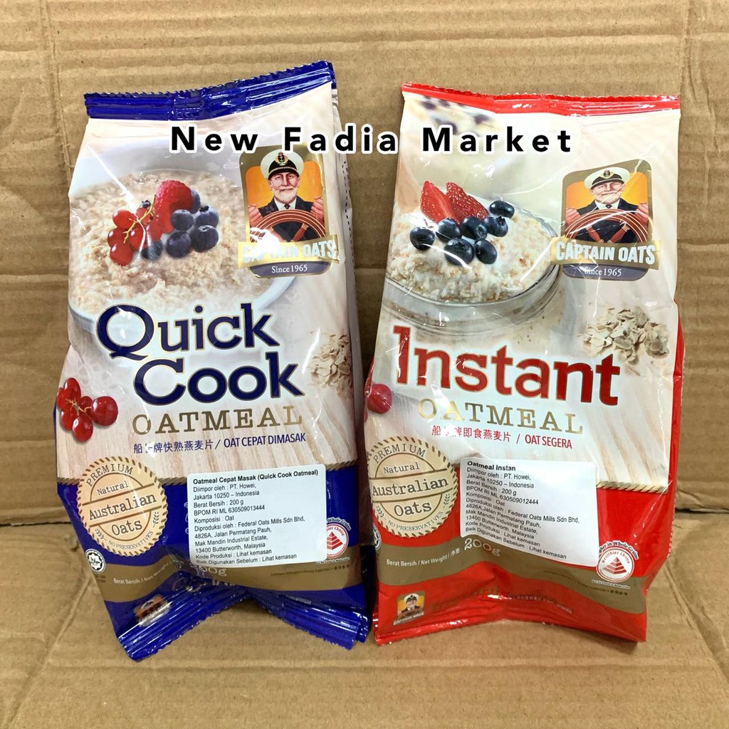 Havermout Captain Oats 200g Instant/Quick Cook