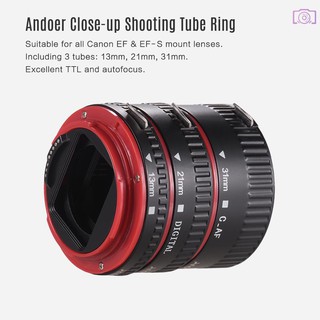 Oy* Portable Auto Focus AF Macro Extension Tube Adapter Ring (13mm +21mm +31mm) for Canon EOS EF EF-S Mount Lens f