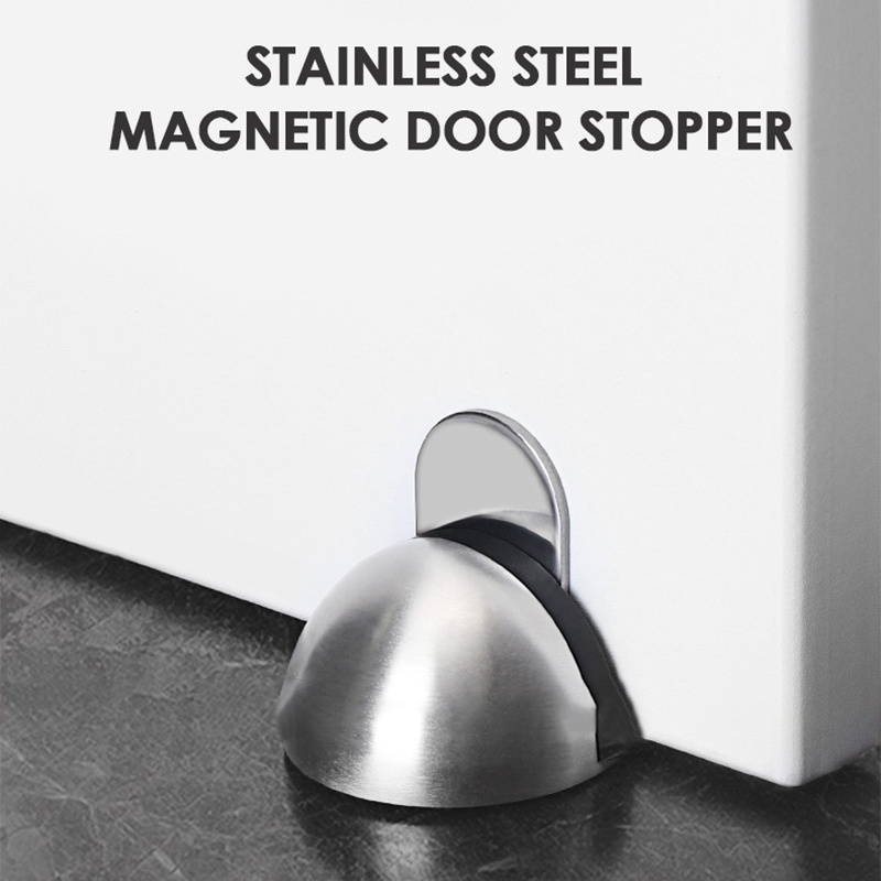 ★Stainless★Penahan Pintu Model Bulat Keong/Door Stop Stopper Magnet/Penahan Pintu Rumah Magnet