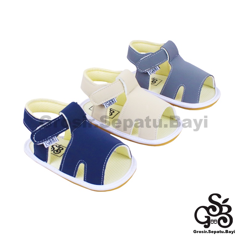 sepatu bayi sandal bayi sendal bayi laki laki perempuan prewalker bayi  umur 2 - 12 bulan model casual S02 polos ringan  fleksibel &amp; Anti Slip