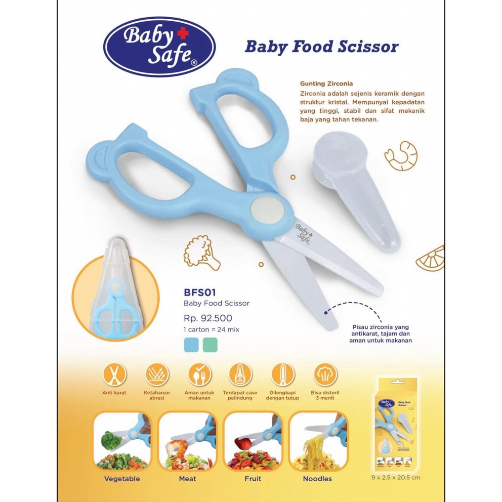 ♥BabyYank♥ Baby Safe BFS01 Baby Food Scissor / Gunting Makanan Bayi