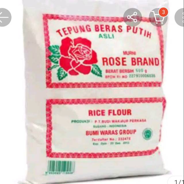 

Tepung Beras Putih Rosebrand 500gr