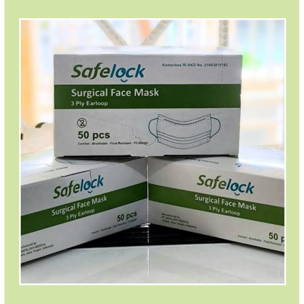 Masker Safelock 3 Ply