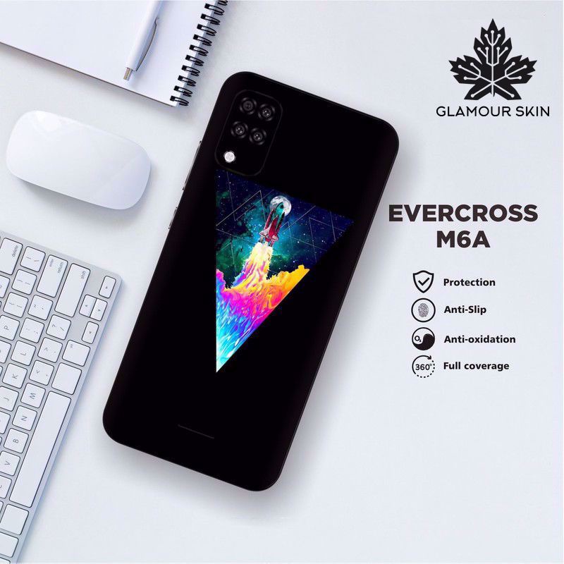*(Dapat2PCS)* EVERCOSS M6A Garskin Case/Stiker Protector Motif BLACK