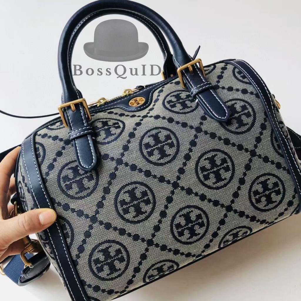 Tory Burch T Monogram Jacquard Duffle Navy