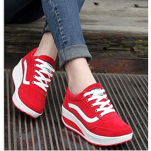 sepatu wanita vans merah - Merah, 37