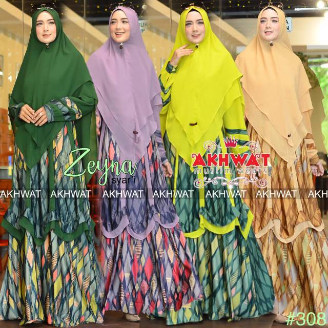 gamis zeyna syari by akhwat moslemwear