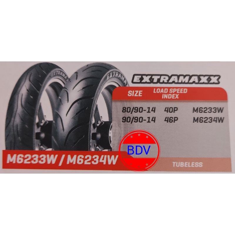Ban Maxxis (TL) 80/90-14 Extramaxx (Ban Ring 14)