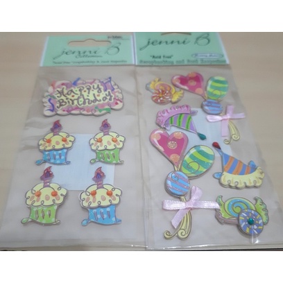 

NEW Sticker 3D Scrapbooking Gambar Birthday / Party 2x Import