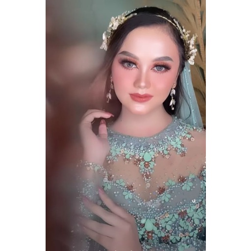 headpiece hijab pengantin wanita/heapiece set anting/hedpiece Aksessoris Pengantin