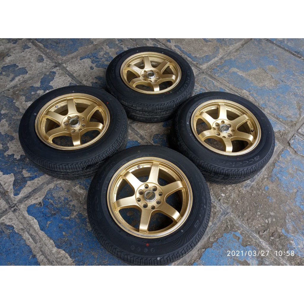 velg seken te37 plus ban 195 65 ring 15 seken bekas murah ban thn 2021