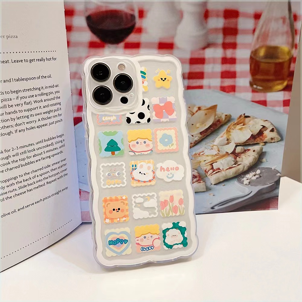 Soft Case Tpu Transparan Motif Kartun Lucu 13 13pro 13prm Untuk iPhone 11 7Plus 8Plus Xr XS 13 12pro Max