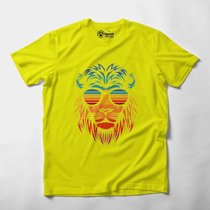 Kaos Atasan Anak Laki Laki Kids T Shirt Lion Retro Leo