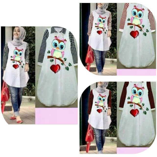 rrc TUNIK UWIK MAROON , MERAH, HITAM