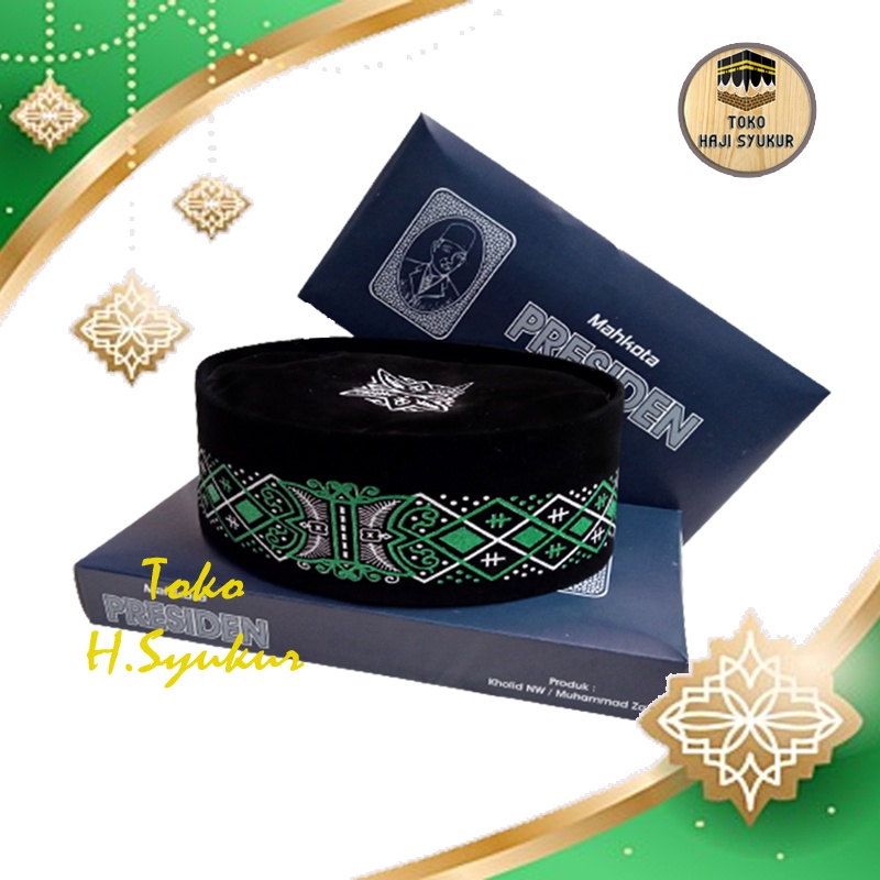 PECI SONGKOK KOPIAH NASIONAL EXCLUSIVE BATIK HIJAU ACEH
