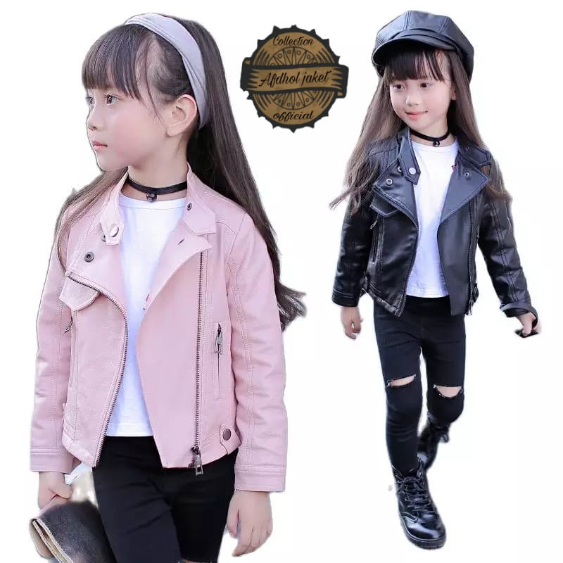 JAKET KULIT ANAK PERMPUAN/JAKET KULIT SINTETIS PEREMPUAN/JAKET KULIT ANAK PERMPUAN